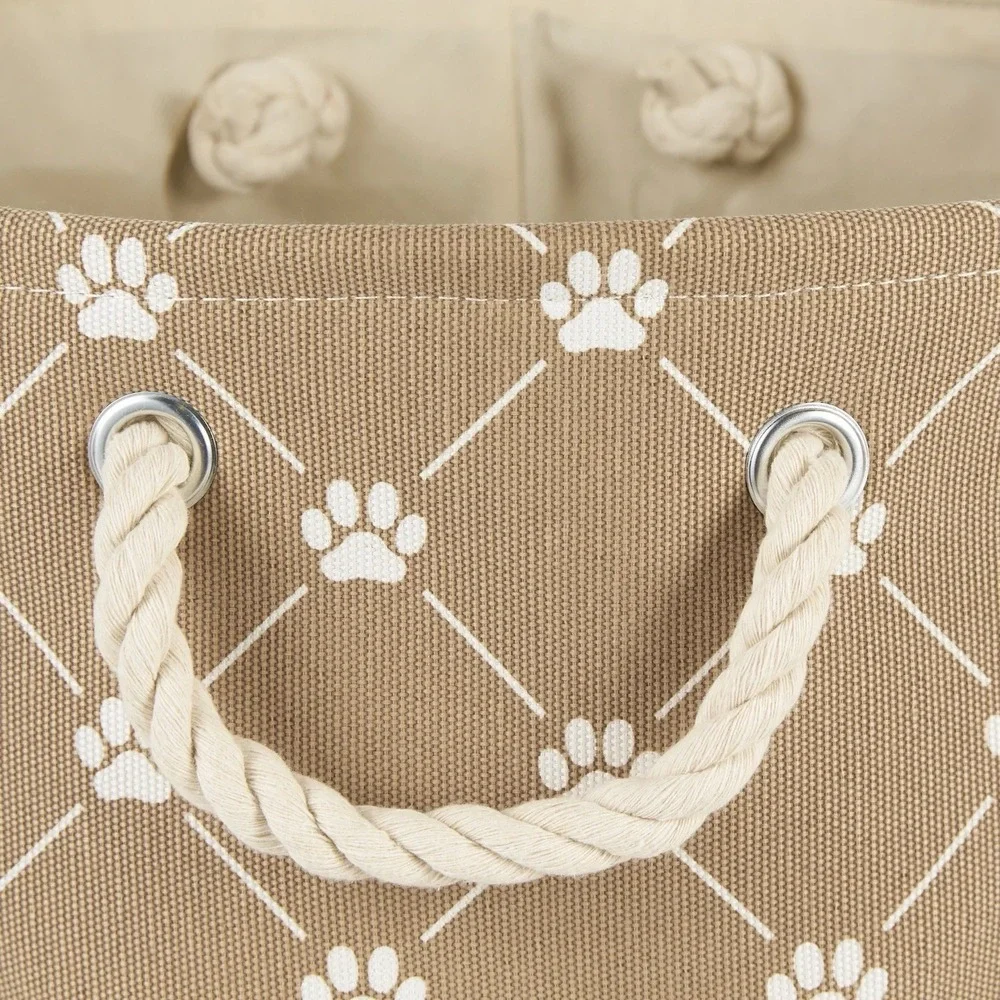 Bone Dry Taupe Trellis Pet Storage Bin Small Rectangle 14x8x9